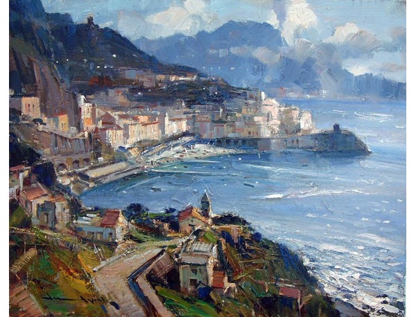 How to paint sea and coast oil paintings